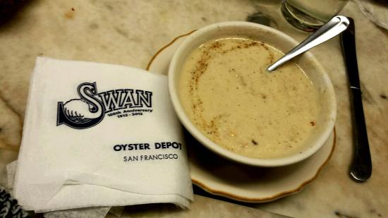 Swan Oyster Depot signature dishes Clam Chowder
Smoked Salmon
Sicilian Sashimi
